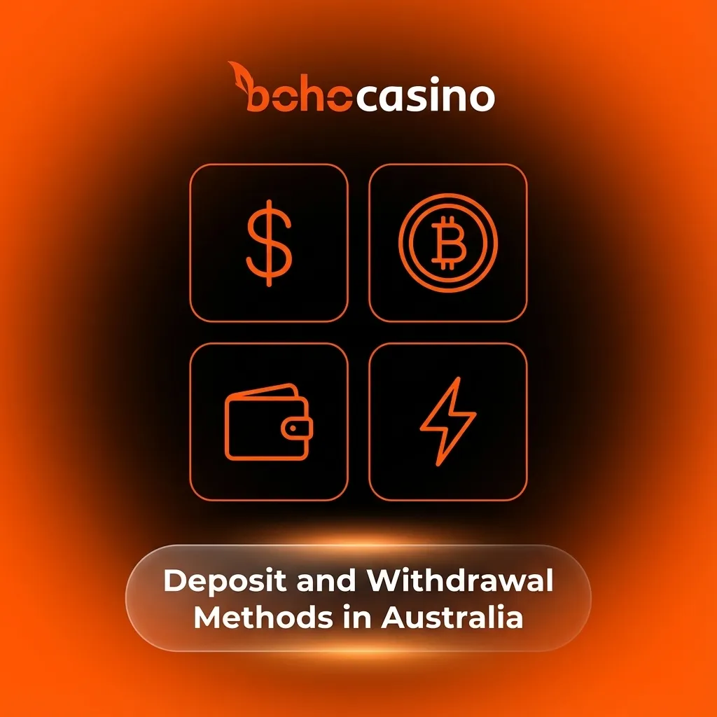 Icons of Visa, Mastercard, Skrill, Neteller and other payment methods accepted for deposits and withdrawals in Australia