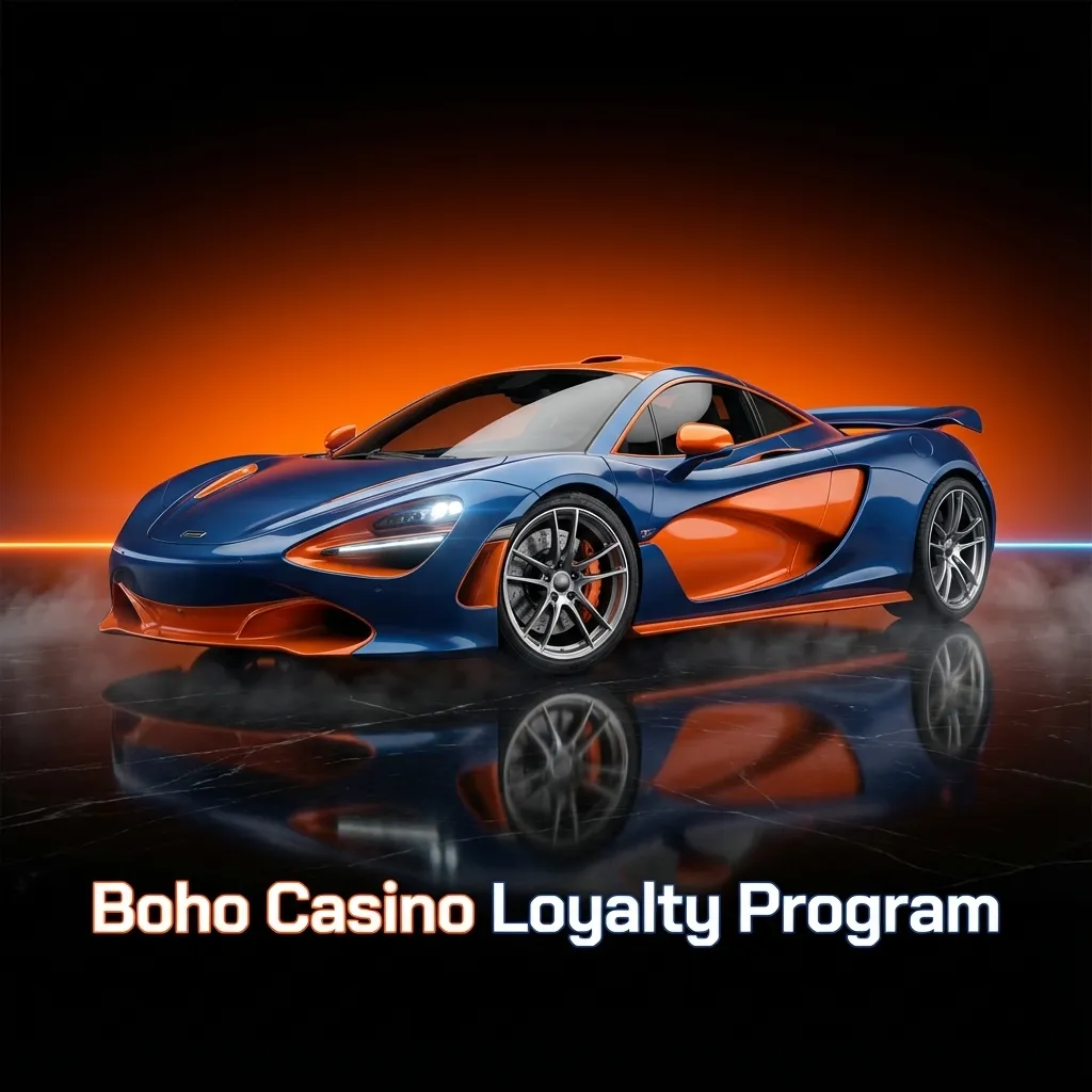 Illustrated Boho Casino loyalty tiers with points, benefits and rewards for regular casino and sports betting players