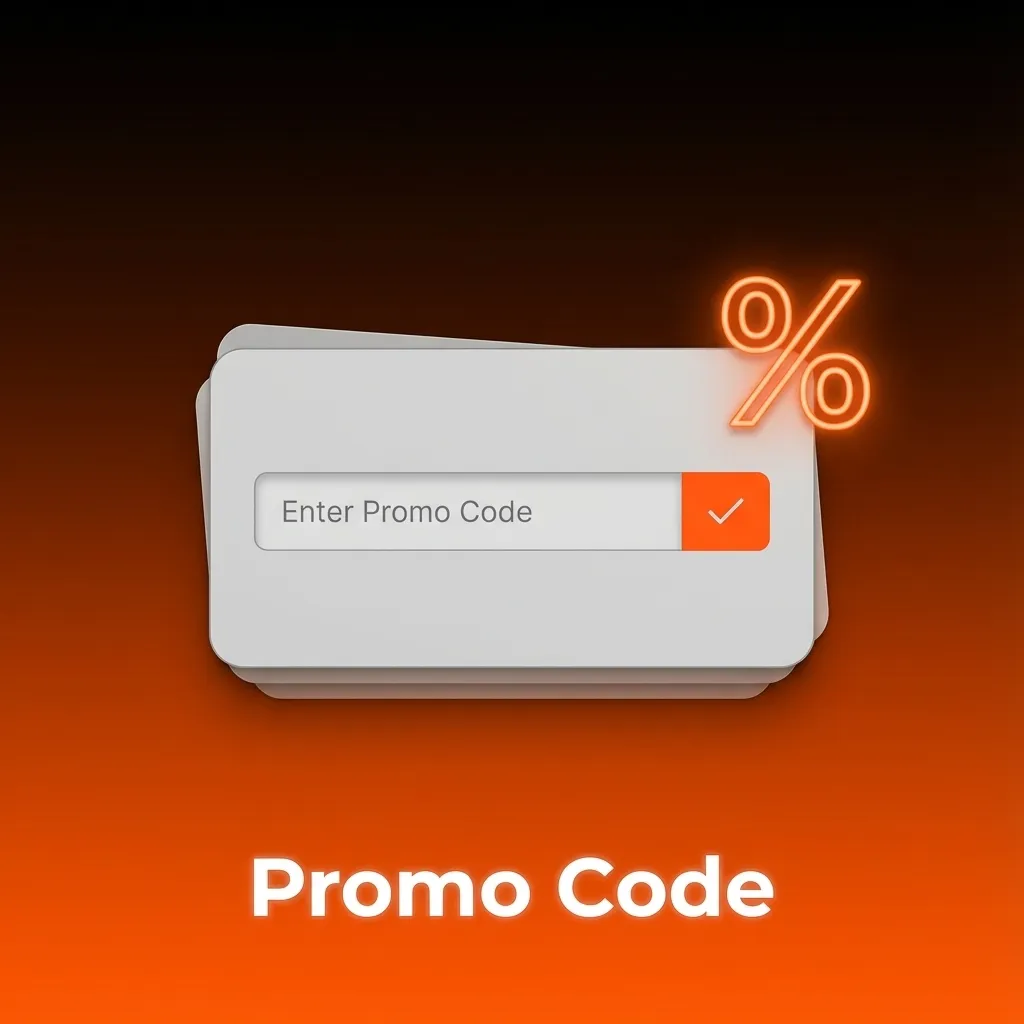 Illustration of a promo code box on a casino cashier page, highlighting entering a code to claim deposit bonuses and free spins