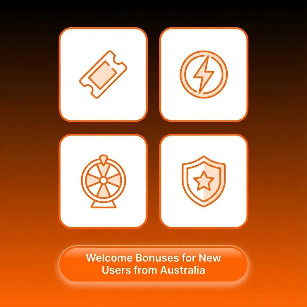 Welcome bonus banner for new Australian users offering up to A$1,000 and 225 free spins for casino and sports betting